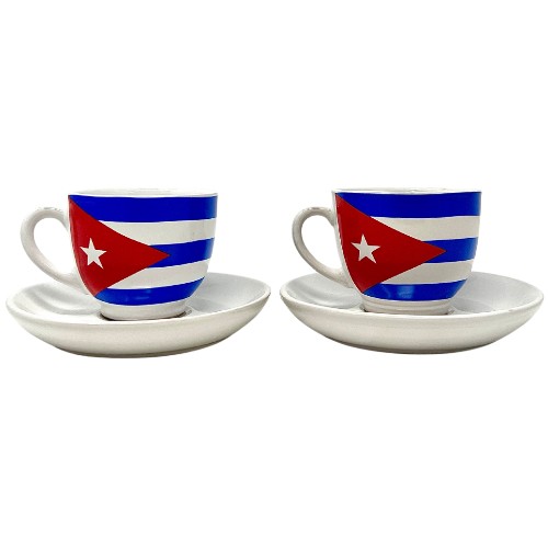 Demitasse 2 cup Cuban Flag